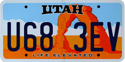 UT license plate U683EV