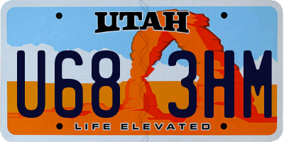 UT license plate U683HM