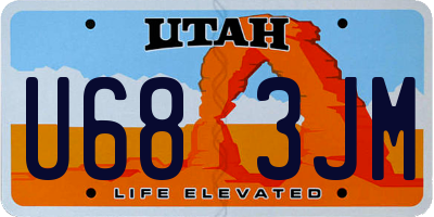 UT license plate U683JM