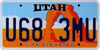 UT license plate U683MU