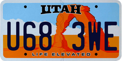 UT license plate U683WE