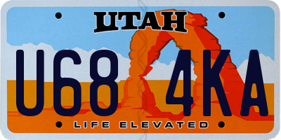 UT license plate U684KA