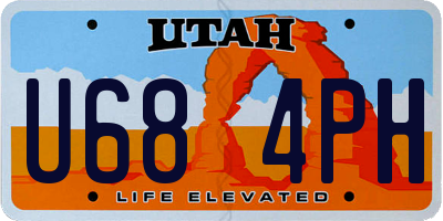 UT license plate U684PH
