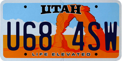 UT license plate U684SW