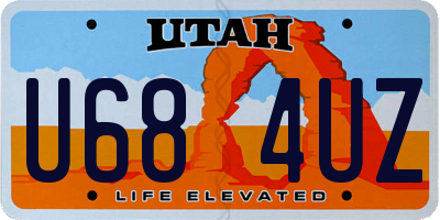 UT license plate U684UZ