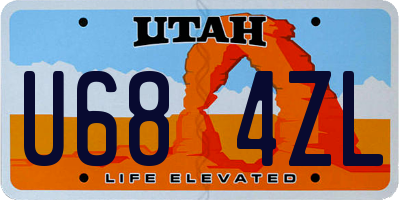 UT license plate U684ZL