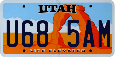 UT license plate U685AM