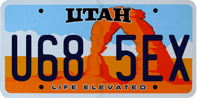 UT license plate U685EX