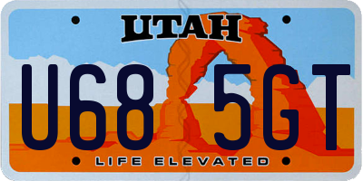 UT license plate U685GT