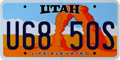 UT license plate U685OS