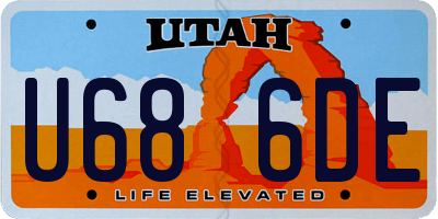 UT license plate U686DE