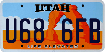 UT license plate U686FB