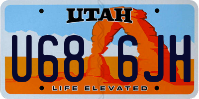 UT license plate U686JH