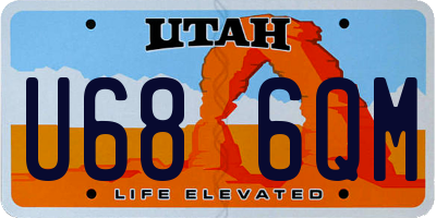 UT license plate U686QM