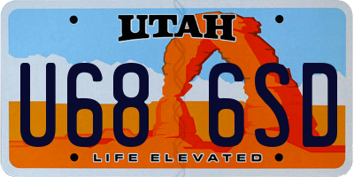 UT license plate U686SD