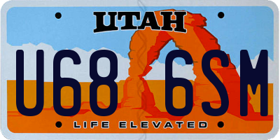 UT license plate U686SM