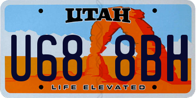 UT license plate U688BH