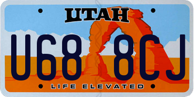UT license plate U688CJ