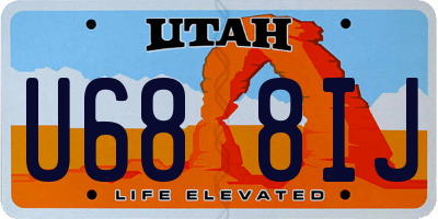 UT license plate U688IJ