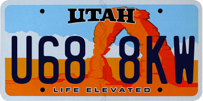 UT license plate U688KW
