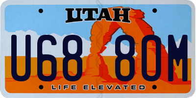 UT license plate U688OM