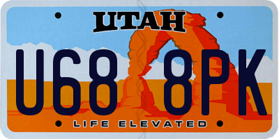 UT license plate U688PK