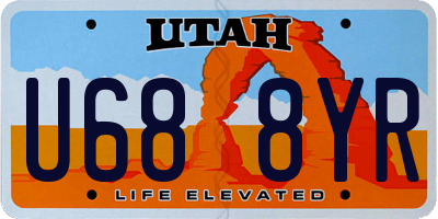 UT license plate U688YR