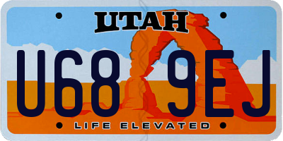 UT license plate U689EJ