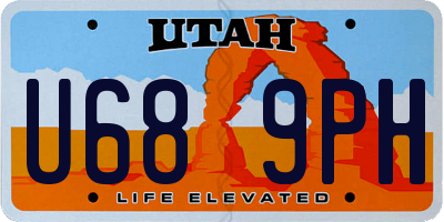 UT license plate U689PH