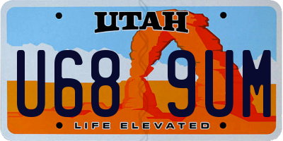 UT license plate U689UM
