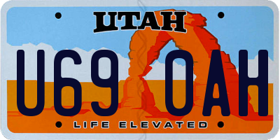 UT license plate U690AH