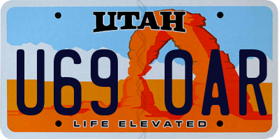 UT license plate U690AR