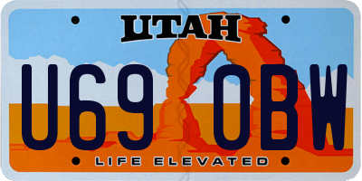 UT license plate U690BW