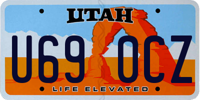UT license plate U690CZ