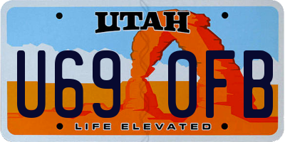 UT license plate U690FB