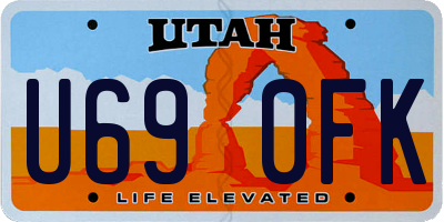 UT license plate U690FK