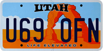 UT license plate U690FN