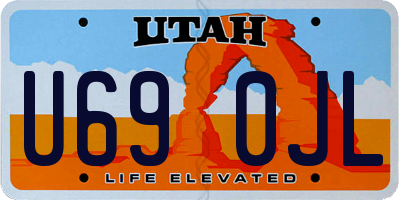 UT license plate U690JL