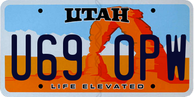 UT license plate U690PW