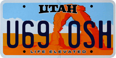UT license plate U690SH