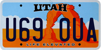 UT license plate U690UA