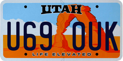 UT license plate U690UK