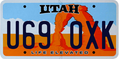 UT license plate U690XK
