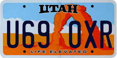 UT license plate U690XR