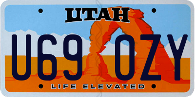 UT license plate U690ZY