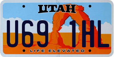 UT license plate U691HL