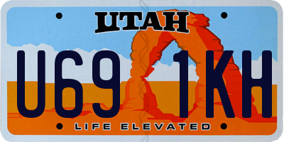 UT license plate U691KH