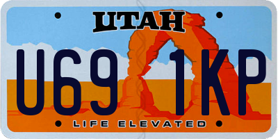 UT license plate U691KP