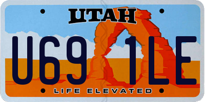 UT license plate U691LE