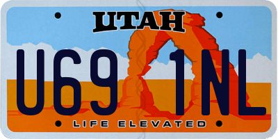 UT license plate U691NL